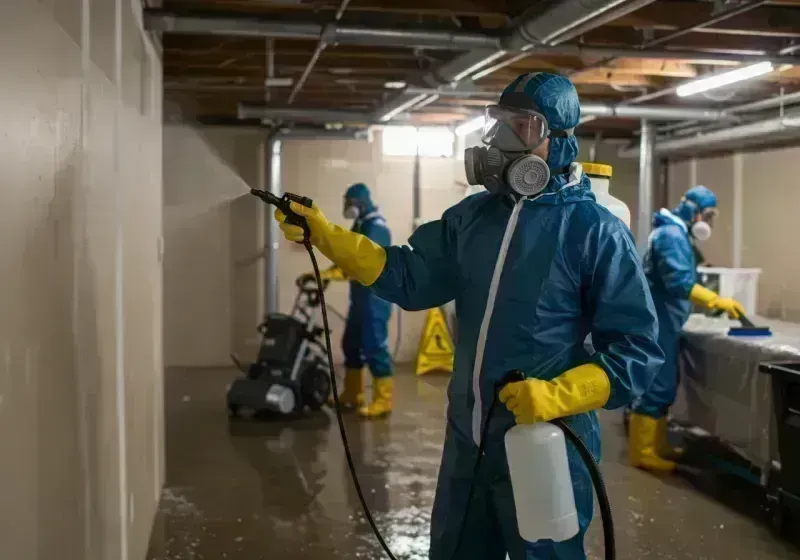 Basement Sanitization and Antimicrobial Treatment process in McMillin, WA